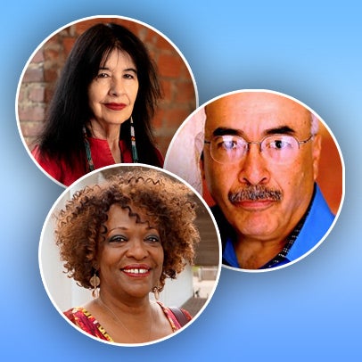 A collage of 3 photos of three U.S. poet laureates