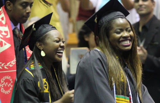 Happy graduates at ASP's Black Graduation ceremony.