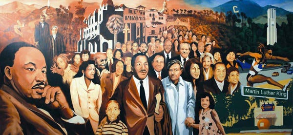 Mural of MLK and other very important people.